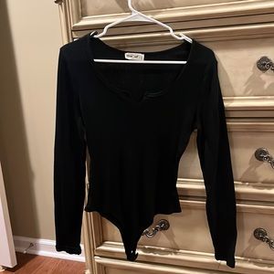 Black long sleeve bodysuit